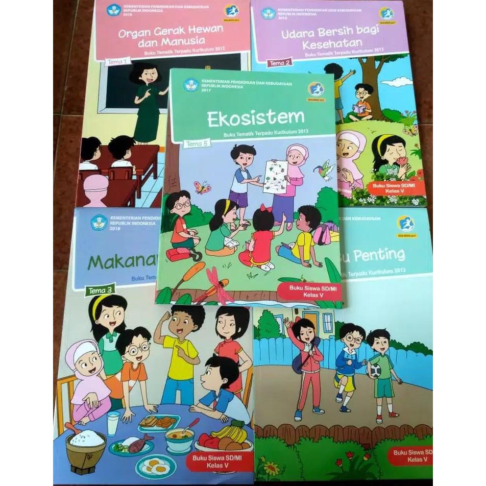 Buku Tematik Tema 1,2,3,4,5,6,7,8,9 Kelas 5 SD/MI Semester 1 dan 2  Kurikulum 2013 revisi 2017