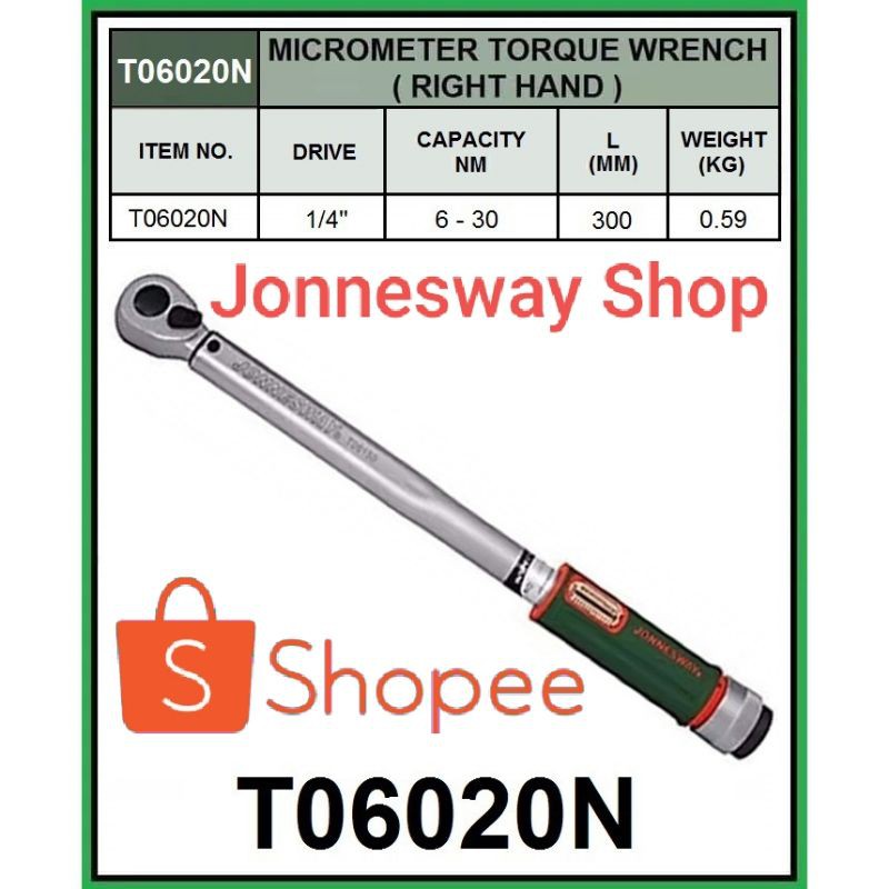 Jual JONNESWAY 1/4"DR MICROMETER TORQUE WRENCH JONESWAY TORQUE