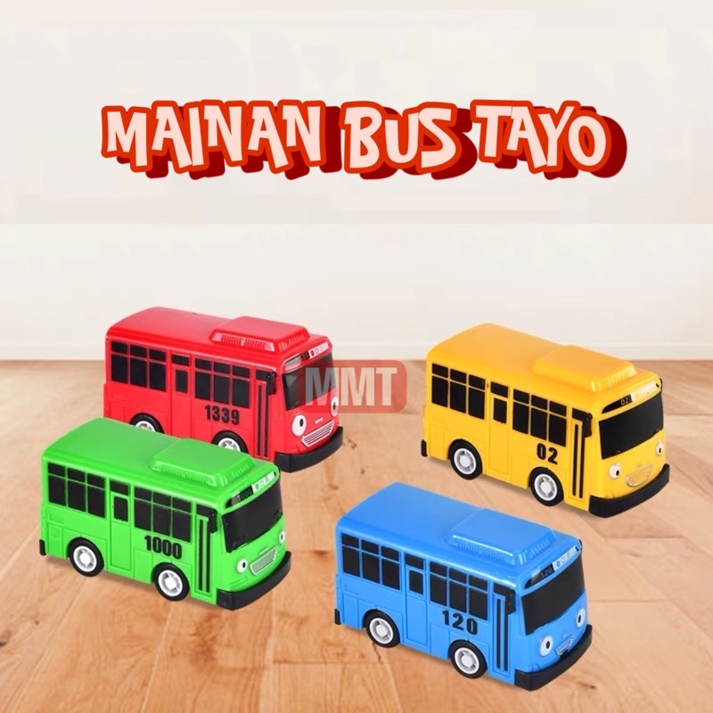 Mainan mobil mobilan bus tayo - GO GO TOYA BUS isi 4PCS LT56