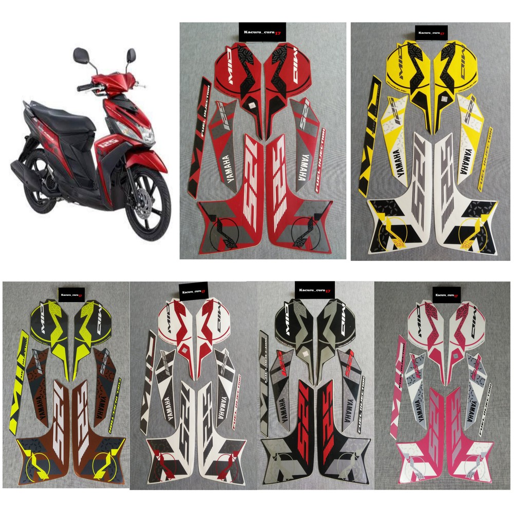 Jual stiker motor striping standar yamaha MIO 125 M3 2015-2016 (BISA