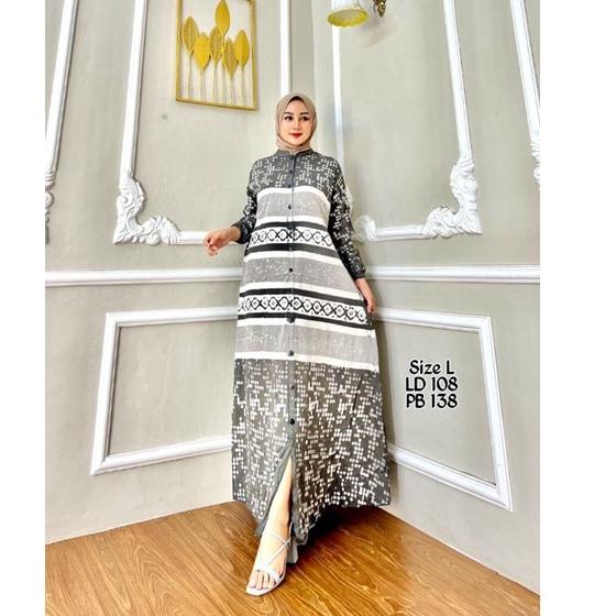 Termurah Gamis Twill Ori Pekalongan Cap Malaman Size M L XL Gamis busui Gamis Kekinian Gamis Syari G