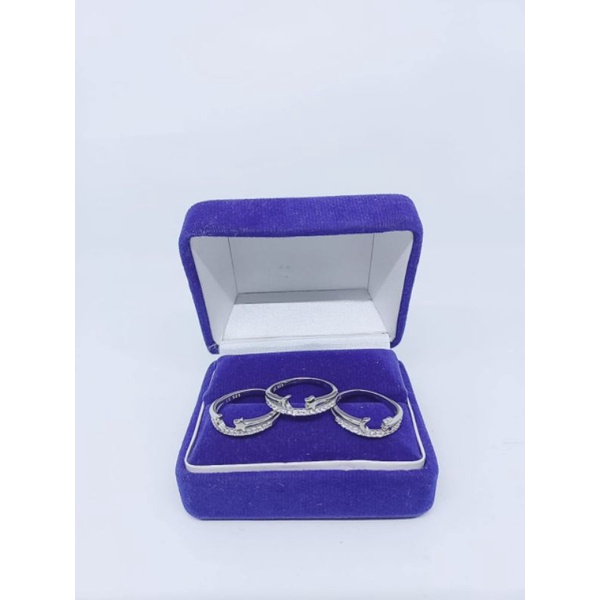 cincin bulan bintang +infinity  mp listring 1 brs/ cincin perak asli silver 925 lapis emas