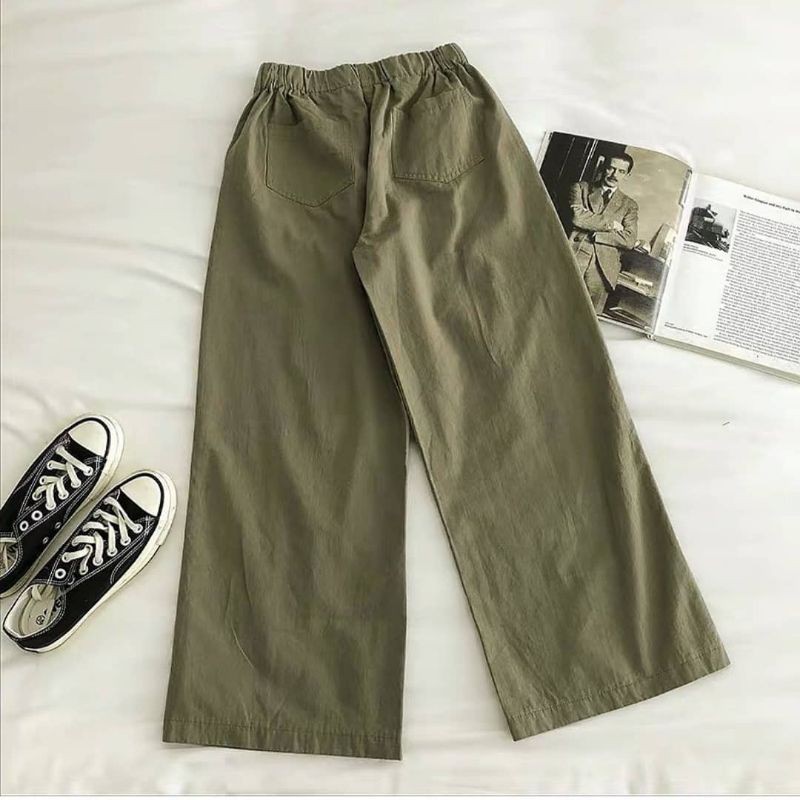 New Olivia Pants Celana Panjang Wanita Linen Premium Korean Style