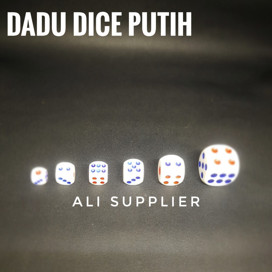 Dadu dice plastik 10mm x 10mm TERMURAH