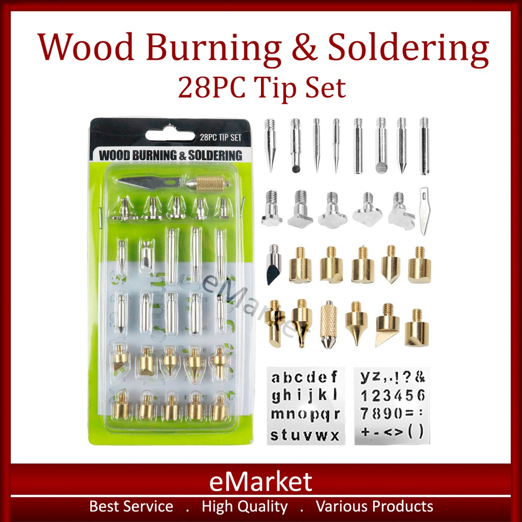

Mata Solder Lukis Pyrography 28 in 1 / Ujung Tip Set
