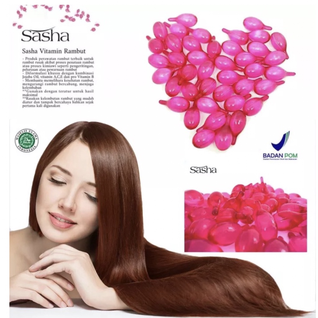 SASHA HAIR VITAMIN | VITAMIN RAMBUT - Ecer / 1ea | 1pc-1