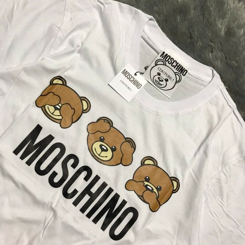 Kaos Tshirt Moschino 3 Head Bear Premium Hight Quality