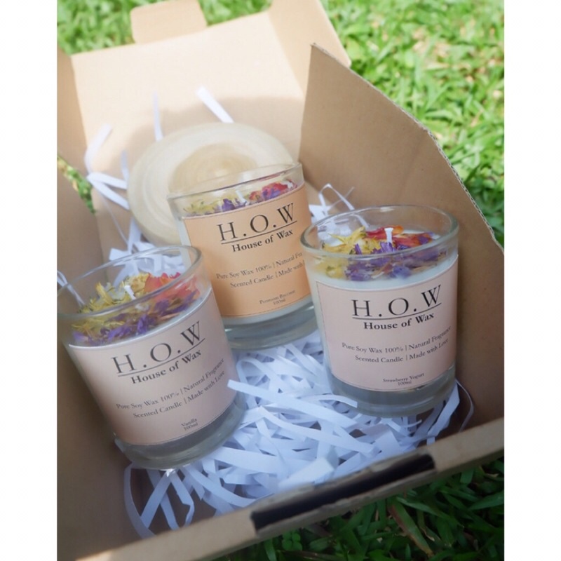 Premium Lilin Aromatherapy 100Ml | Scanted Candle | Soy Wax 100% | Gift Set Lilin | Lilin aromaterap