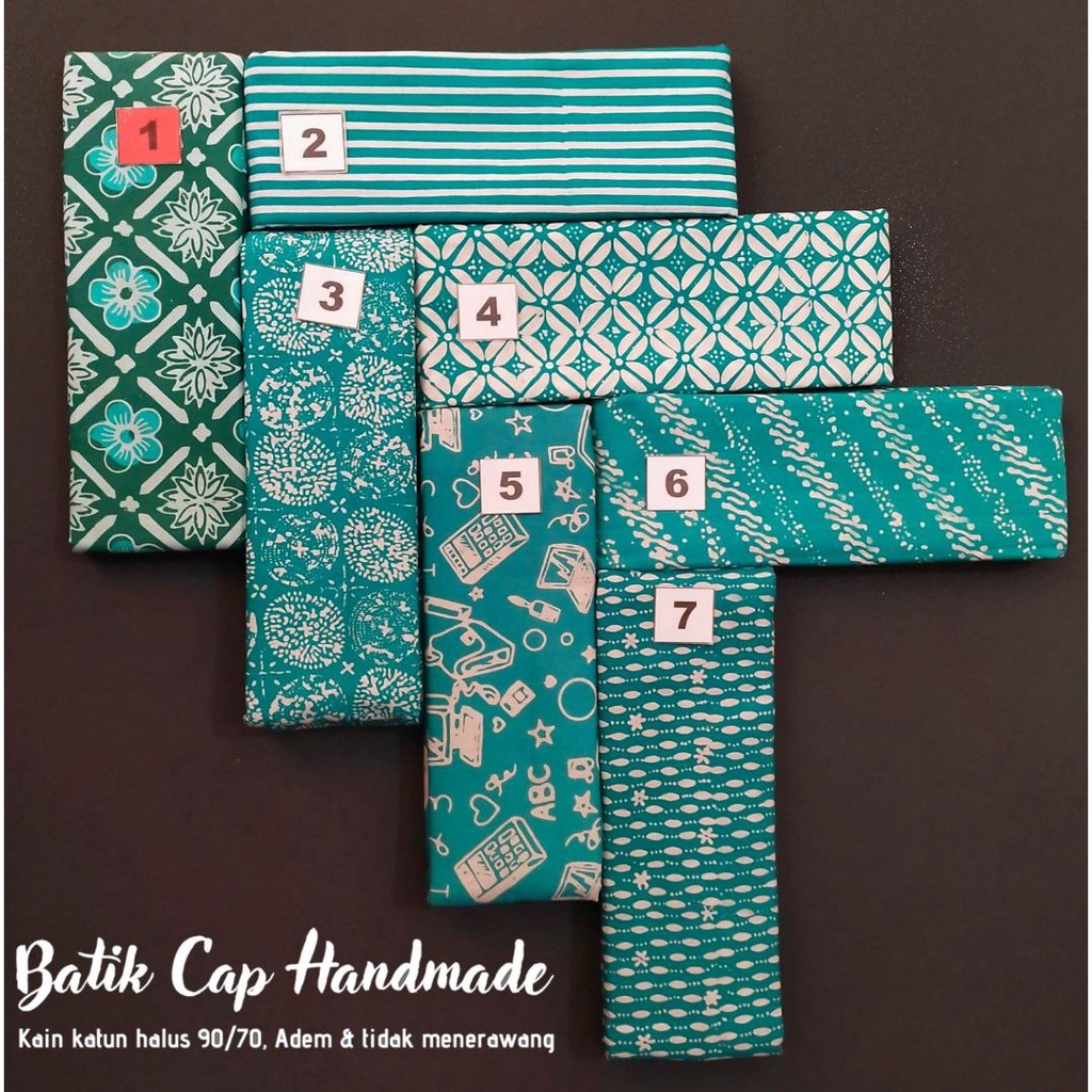 KAIN BATIK CAP HANDMADE TRADISIONAL SERI WARNA TOSCA
