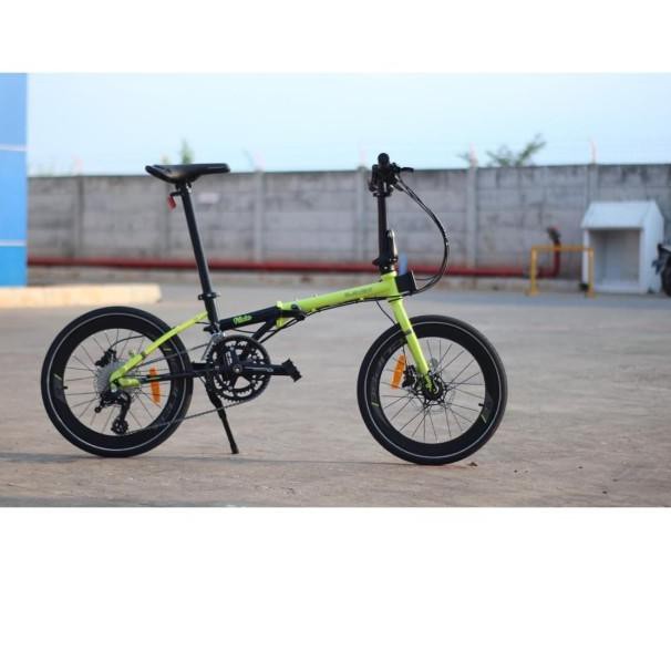 ♷╧ Sepeda Lipat Folding Element 20 Nicks 2 x 9 Speed Like Dahon BroadWalk - Kuning