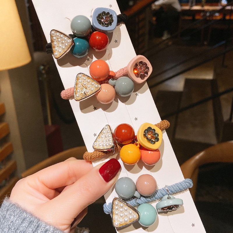 RA-04 Funstore Ikat Rambut Korea Geometri Gelang Aksesoris Wanita - Kuncir Rambut Korea-5