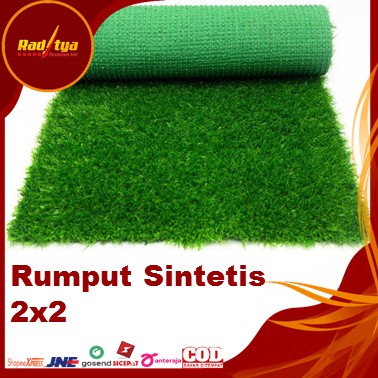 Rumput Sintetis Meteran Ukuran 2x2 Type Swiss 3cm Untuk Outdoor Bisa Kena Hujan Dari Raditya   Desain Art