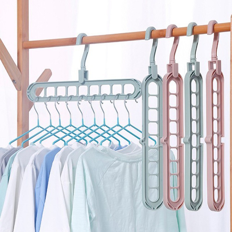 Gantungan Baju Hanger / Magic Hanger Baju 9IN1 / Hanger Celana Jilbab Handuk Syal Dasi Sapu Tangan 9 Susun Lemari / Jemuran Pakaian Celemek Kaus kaki Ikat Pinggang Magic Hanger Instant 9 in 1 / Gantungan Baju Ajaib / Gantungan Baju 9 in 1