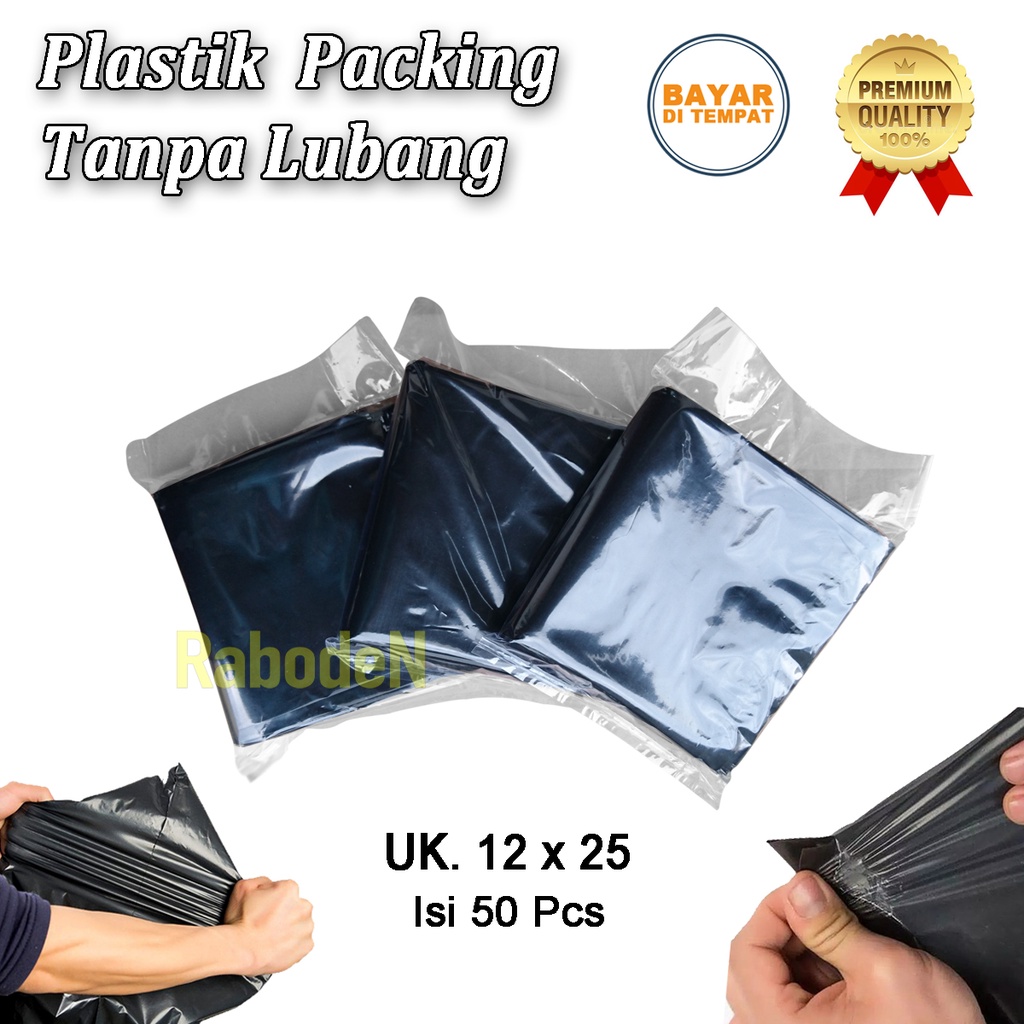 

Plastik Packing Tanpa Plong Ukuran 12 x 25 cm Bahan PE 0.04mm Isi 50 Pcs Untuk Packing Accessories dan Lainnya