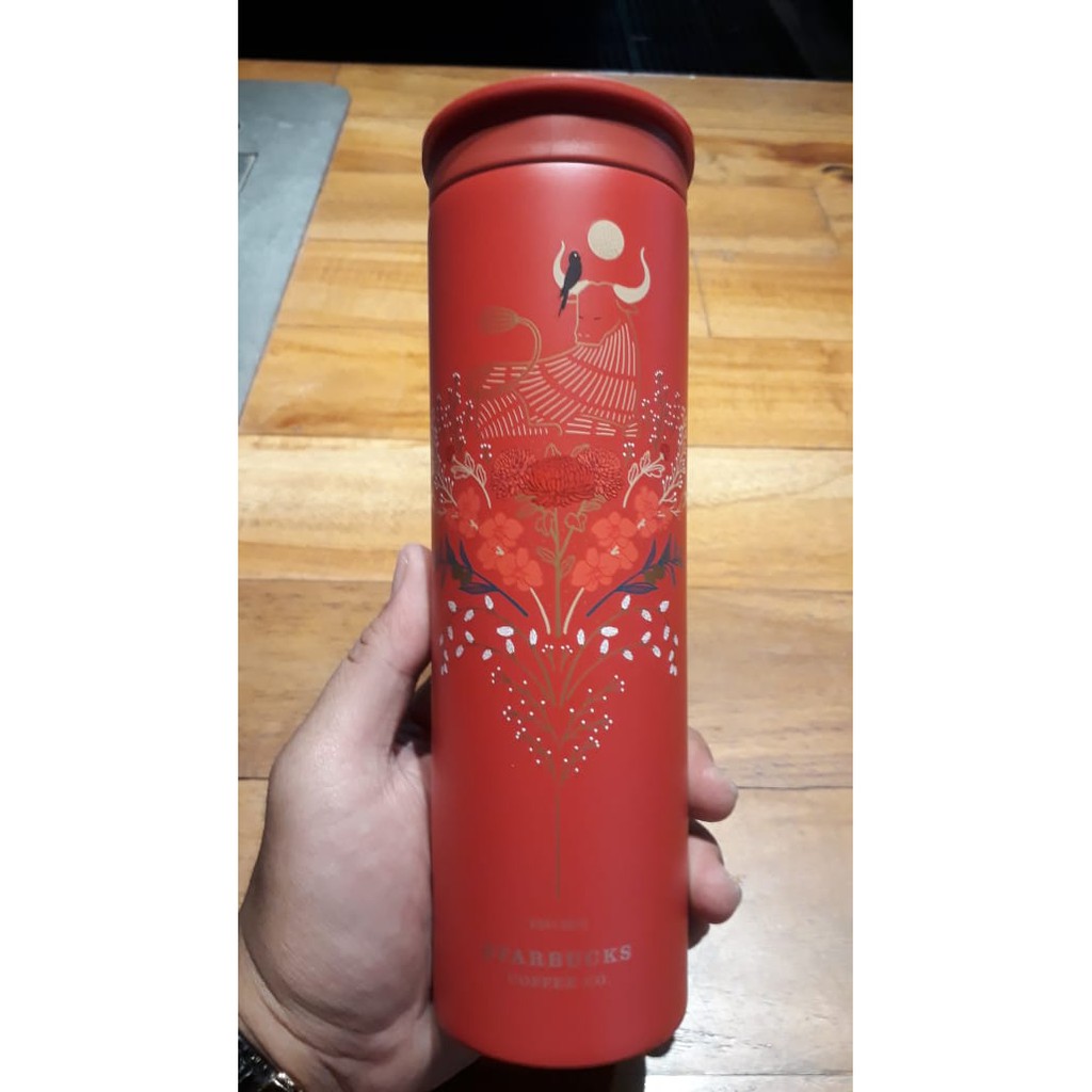 starbucks winter 2021 tumbler 16oz ss ox burgundy