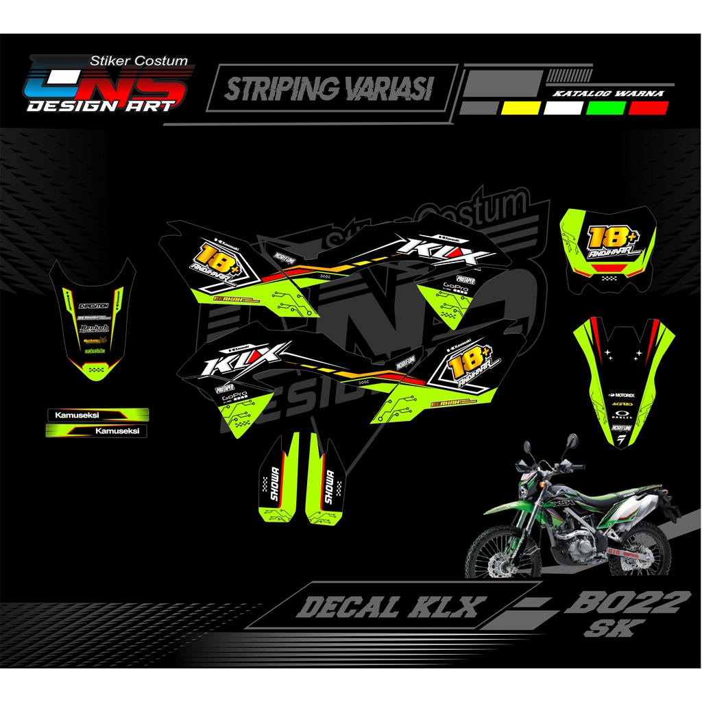 DECAL KLX BF STIKER KLX BF / KLX BF SE / STIKER FULLBODY VARIASI KLX BF