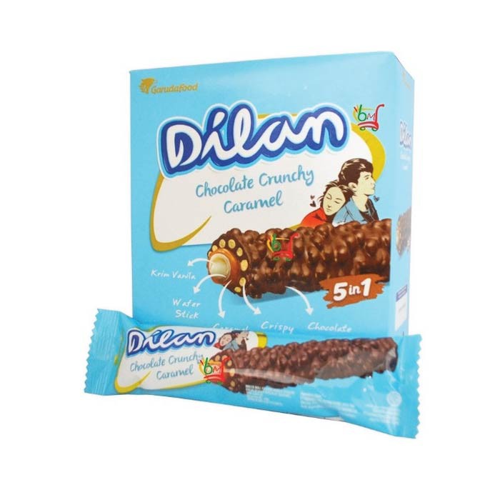 

Dilan Chocolate Crunchy Caramel Garudafood Box 24gram Box (12pcs)
