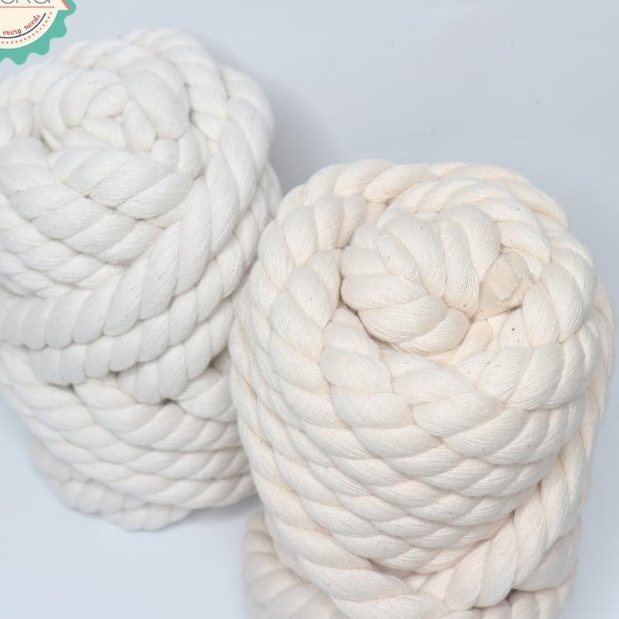 ✤ Benang Tali macrame makrame Grade A super katun cotton rope 6, 8, 10, 12 mm 1KG 500GR ♡