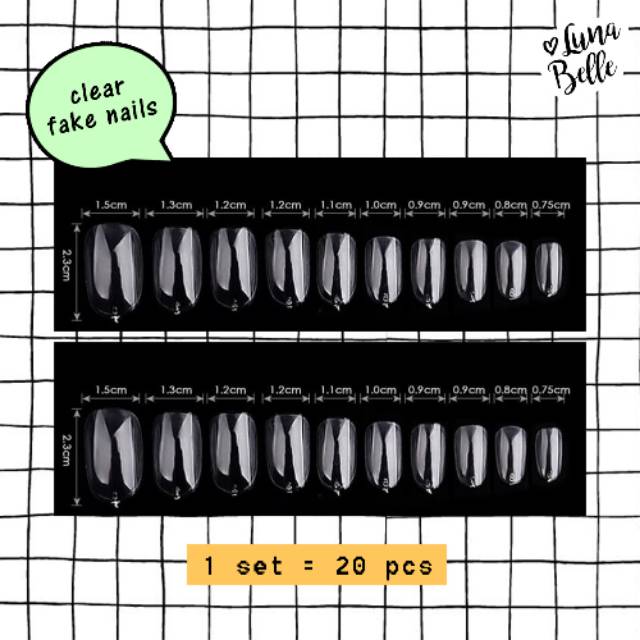 Fake nails / kuku palsu / lem kuku palsu double tape fake nails