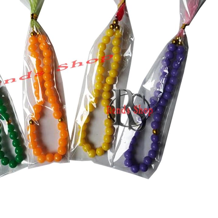 ➾ 100pcs Souvenir Tasbih Mute Transparan Kecil Plastik Mini 33 Butir Sovenir Pernikahan Murah ➤