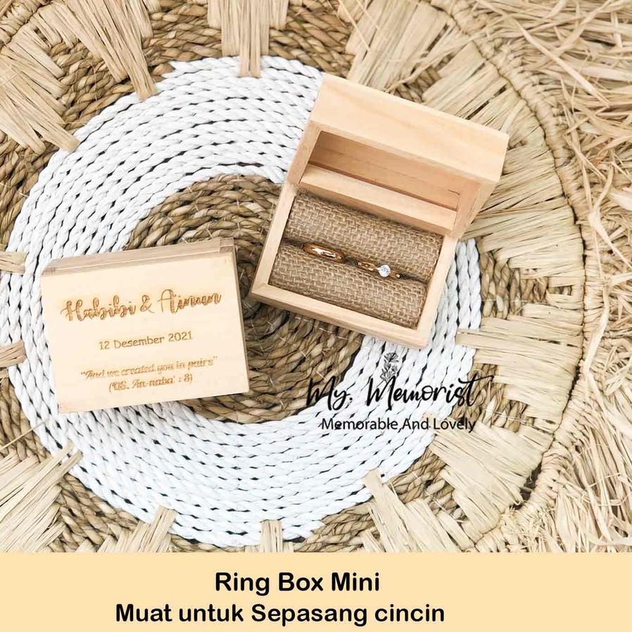 

Flash Sale - Ring Box Mini Kotak Cincin Ring Bearer Ringbox Kayu Kotak Lamaran Kotak Wedding Kotak Pernikahan