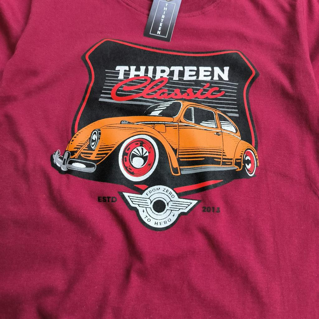 KAOS DISTRO ANAK THIRTEEN MAROON CLASSIC / D.SHELTER