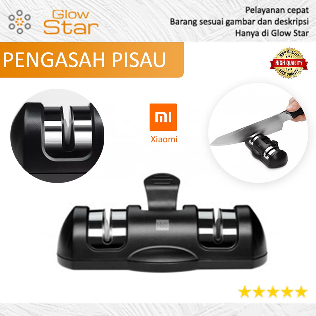 Xiaomi Mijia Huohou Pengasah Pisau Knife Sharpener Whetstone 2 Stage