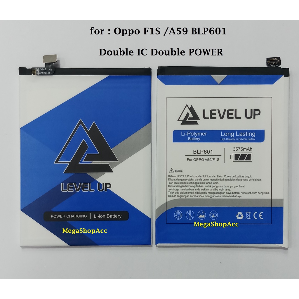 BATERAI OPPO F1S BLP601 LEVEL UP DOUBLE IC DOUBLE POWER