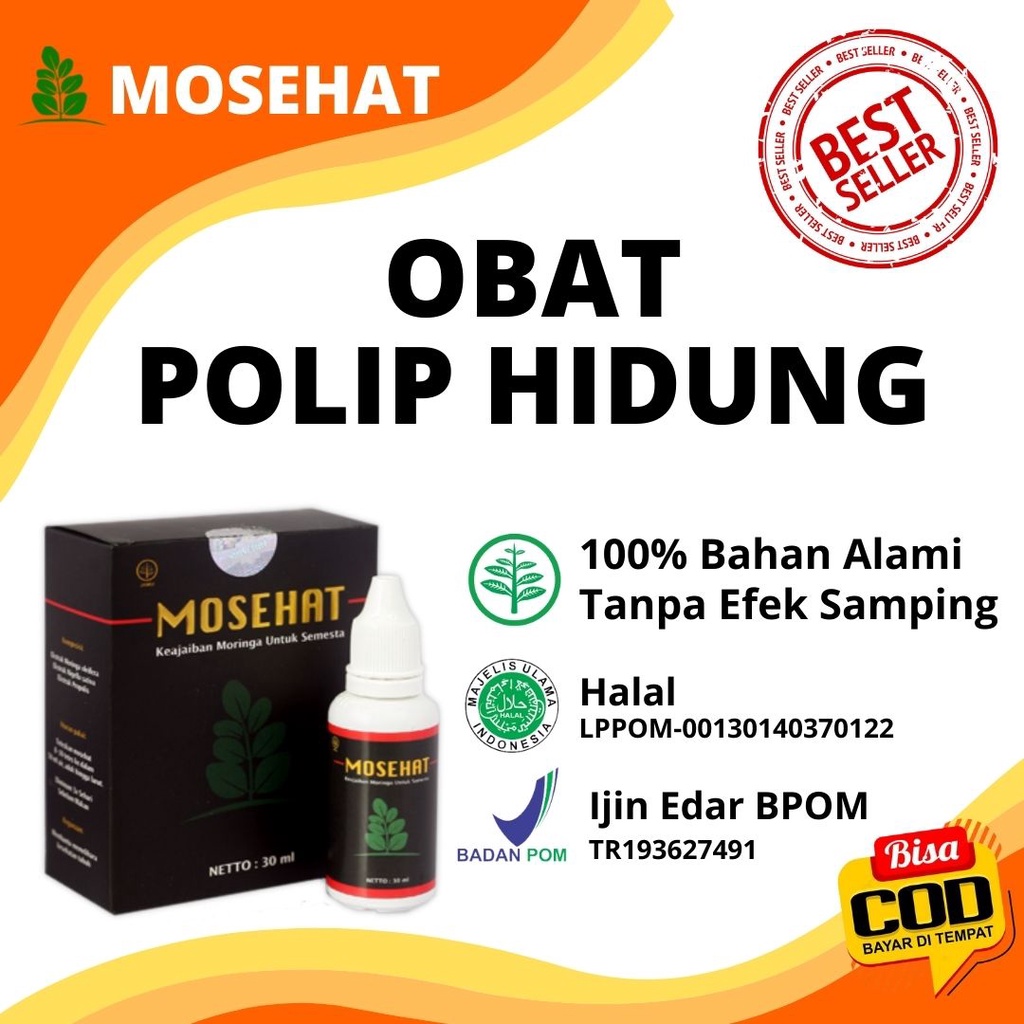 MOSEHAT Obat Polip Hidung Ampuh Mujarab Herbal Alami BPOM