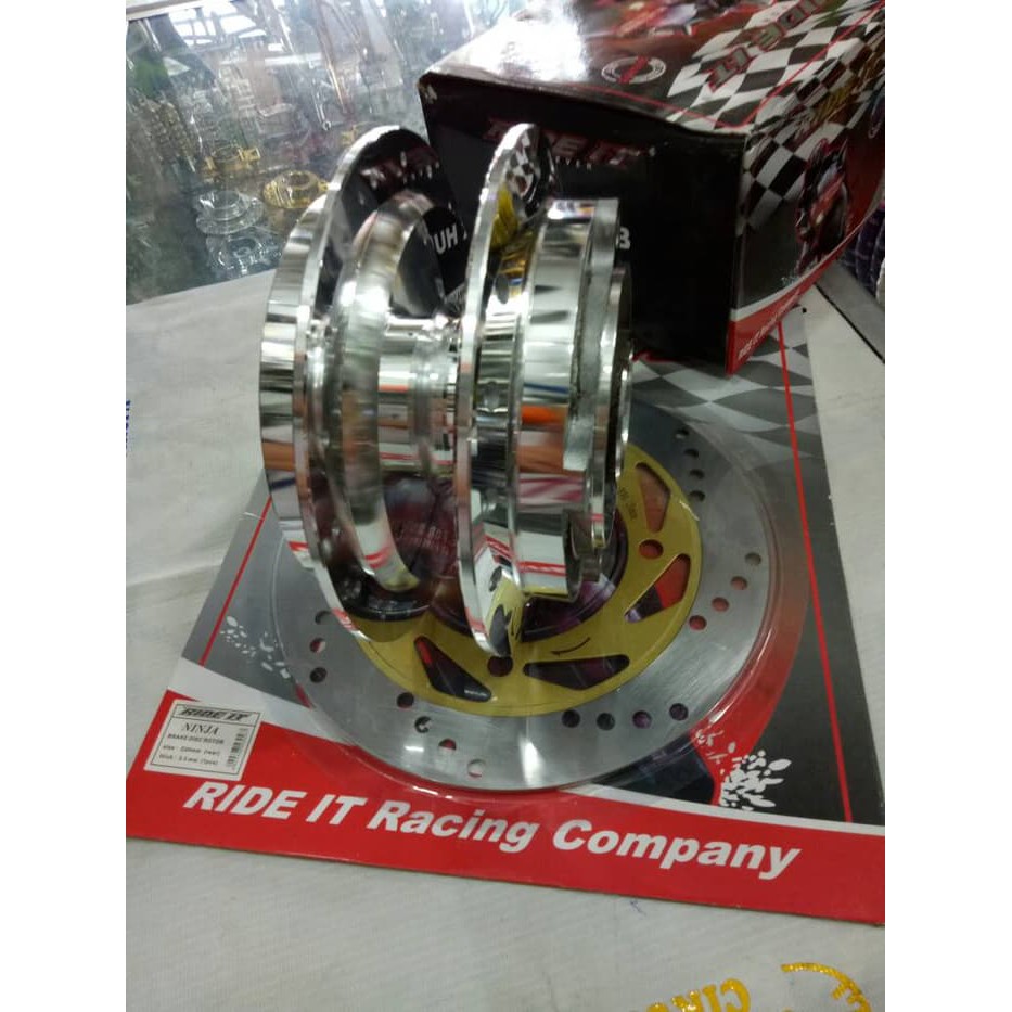 tromol ninja belakang. tromol ninja r/rr crome dan disc cakram.