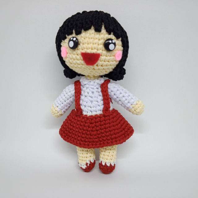 Chibi Maruko Chan Amigurumi (Boneka Rajut)