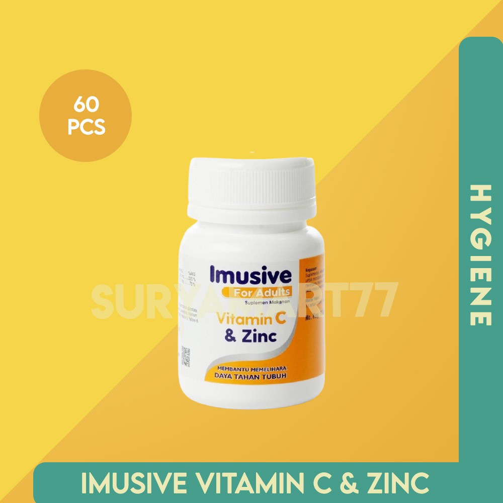 IMUSIVE FOR ADULTS / IMUSIVE VITAMIN C + ZINC ISI 60 TABLET