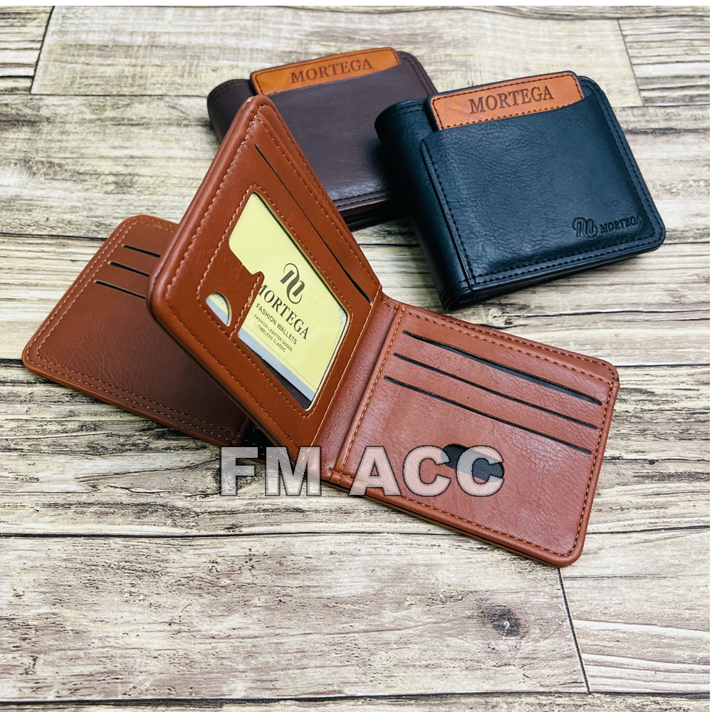 Dompet Kulit Pria Pendek-Dompet Pria Import Mortega-Choklat