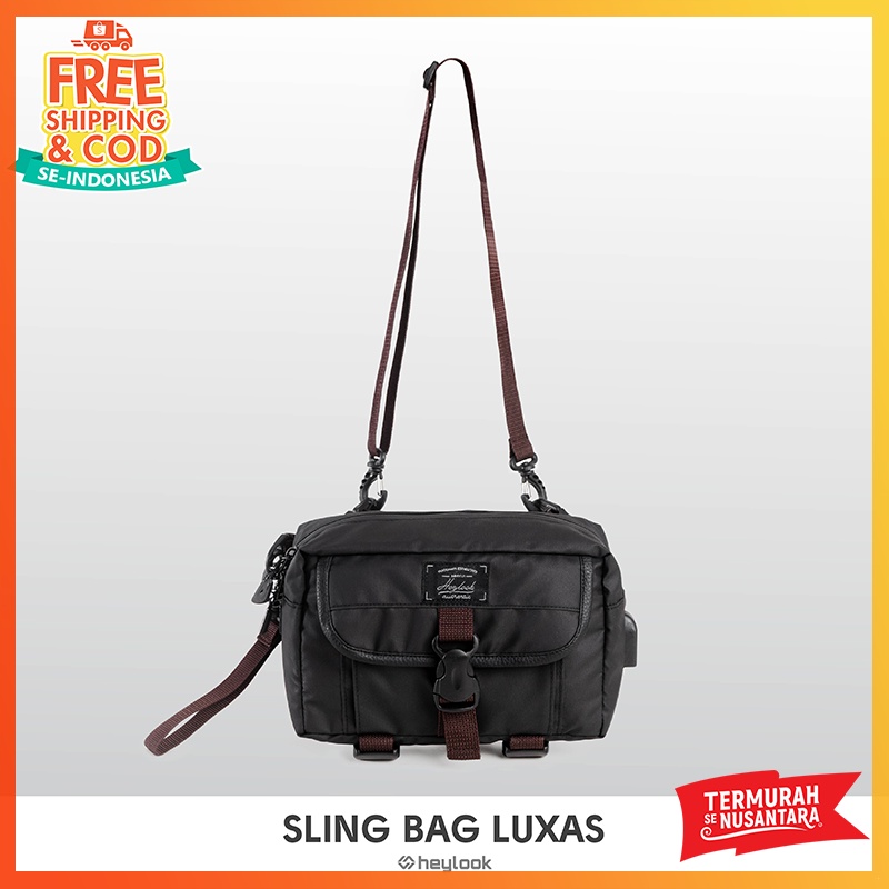 Tas Selempang Pria Anti Air Multifungsi Bisa Clutch Sling Bag Luxas