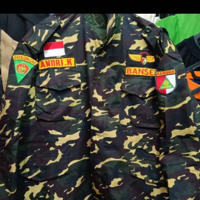 Jaket banser nasional loreng