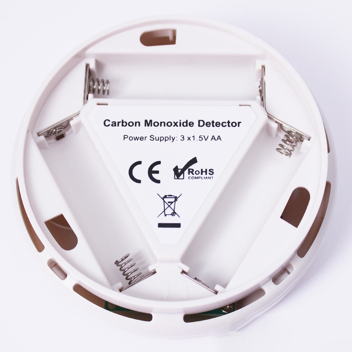 LESHP Carbon Monoxide Smoke Alarm Detector / Detektor CO2 - EN50291 - White