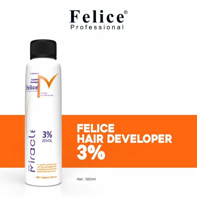 FELICE Hair Developer 3% 6% 9% 12% 100mL | Peroxide Kecil | Oxidant