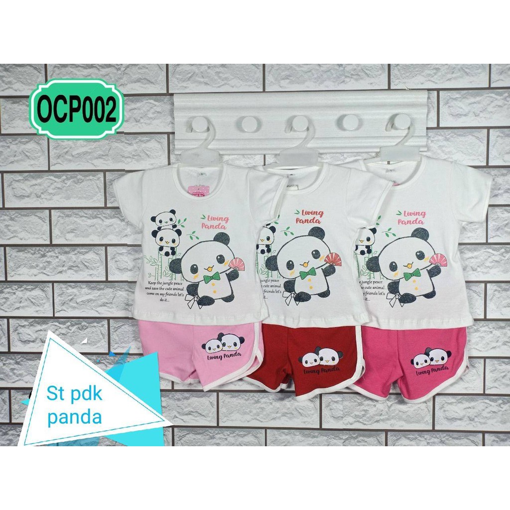 Baju Anak Setelan Cewek CIN HO Putih Motif RANDOM Mulai 3bln