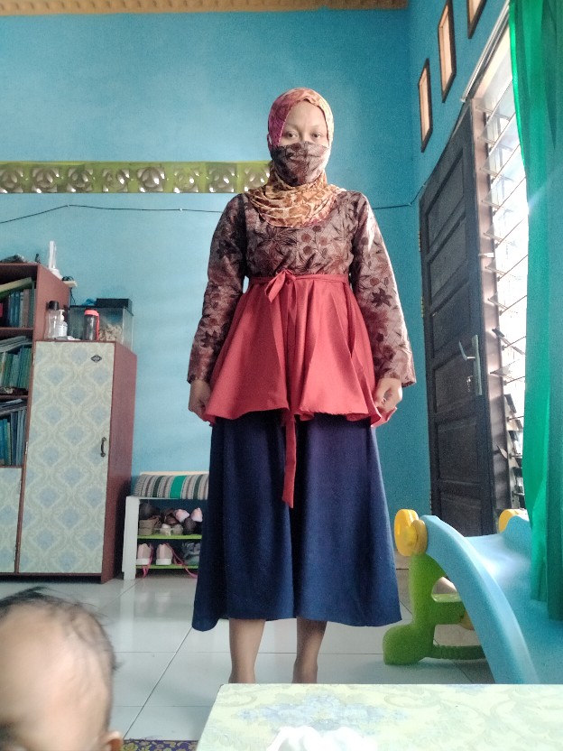 Atasan Batik Wanita Floral Polos 0831