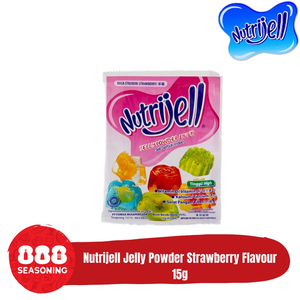 

NUTRIJELL REGULER STROBERI/ STRAWBERRY FLAVOUR JELLY POWDER 15g