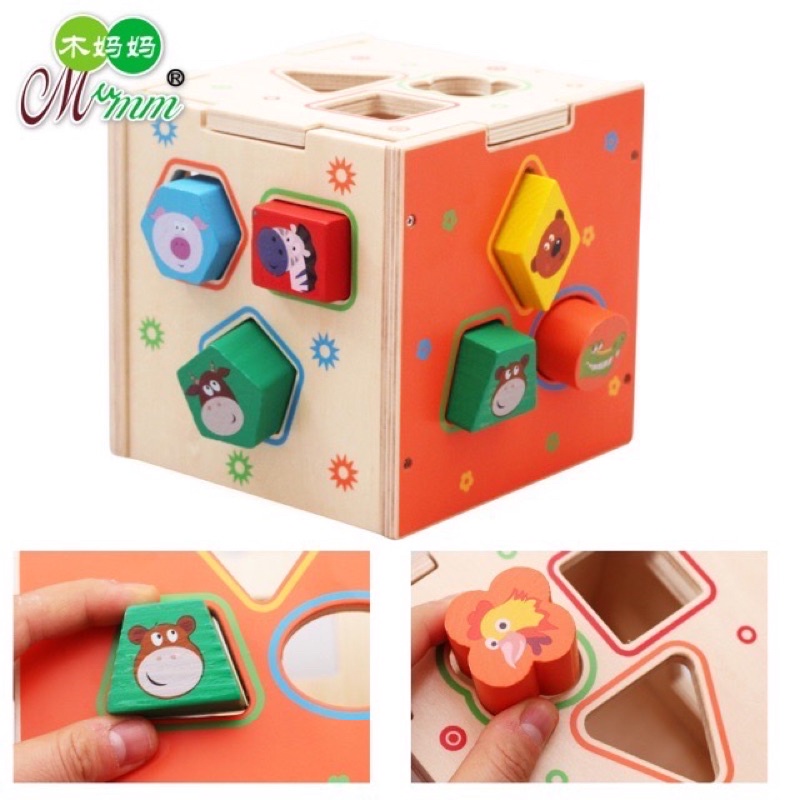 Wooden Educational Toys  Animal &amp; Color Intelligence Box