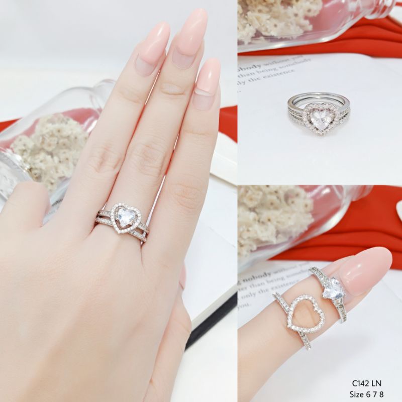 Cincin Xuping Wanita 2in Motif Love C142 LN