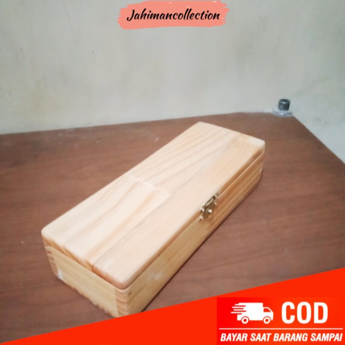 

✨ BISA COD ✨ Kotak Pensil eksklusif / Wooden Box dari Kayu Model Engsel