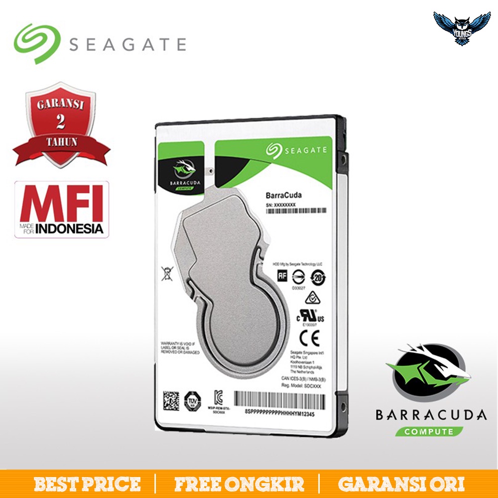 Seagate BarraCuda Harddisk Internal Laptop 1TB SATA 2.5&quot; ORI RESMI