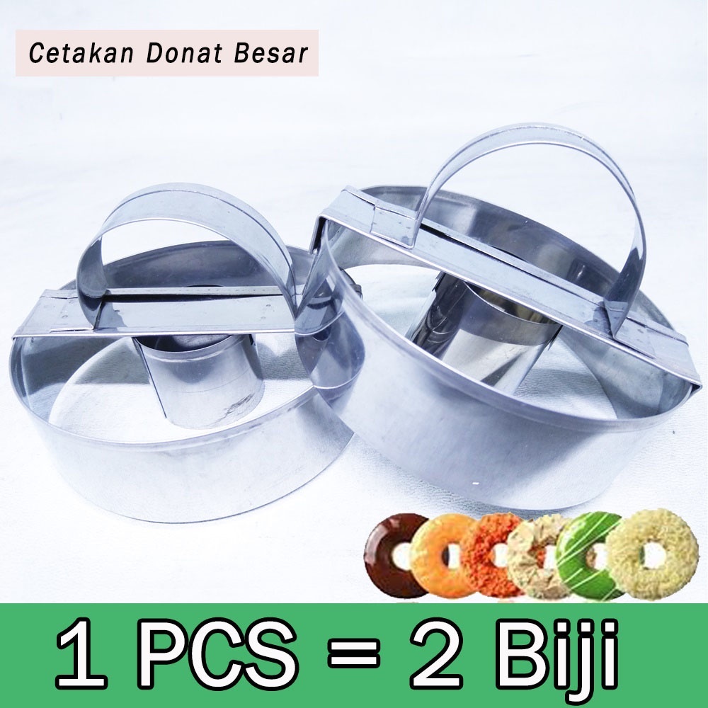 Cetakan Donut / Donat Manual Bahan Stainless Steel - isi 2 pcs