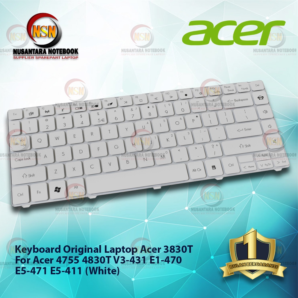 Keyboard Original Acer Aspire 3810 3810T 4736 4738 4739 4741 475 White