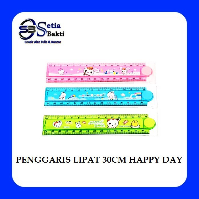 

Penggaris Lipat 30 cm Happy Day - 1 Pcs