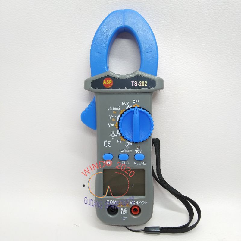 TANG AMPERE DIGITAL CLAMP METER TS-202+ | ALAT TEST / UKUR AMPER LISTRIK DAN KAPASITOR / CAPASITOR