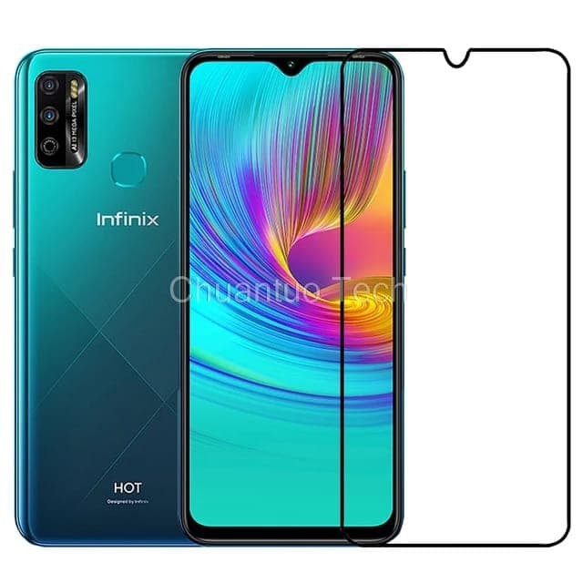 INFINIX HOT 9 / HOT 9 PLAY TEMPERED GLASS 9D FULL COVER FULL SCREEN ANTI GORES KACA