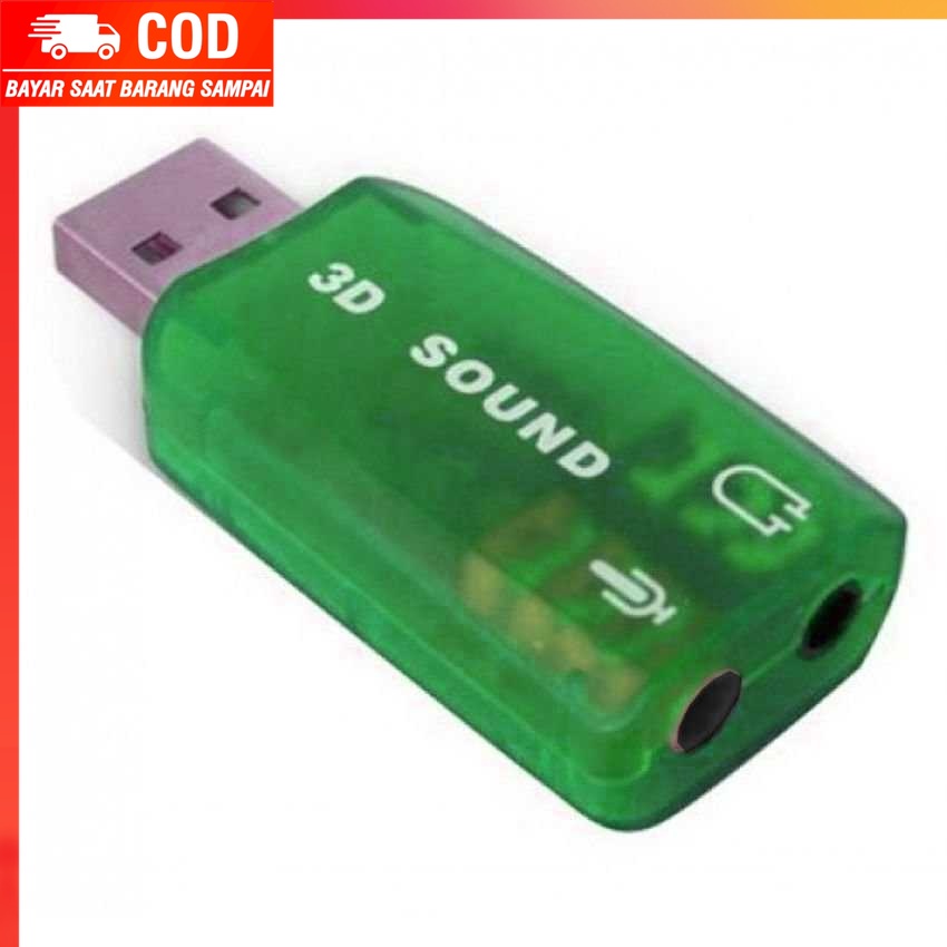 (100% BARANG ORI) Sound Card Eksternal USB DSP 5.1 Mono Channel - AC-3